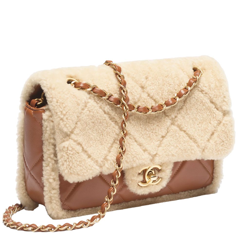 Chanel Shearling Classic Mini Flap Bag