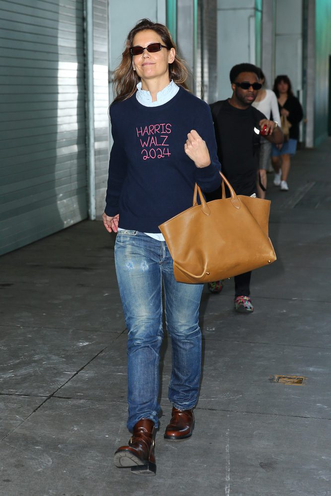 Katie Holmes Khaite Amelia Tote 4