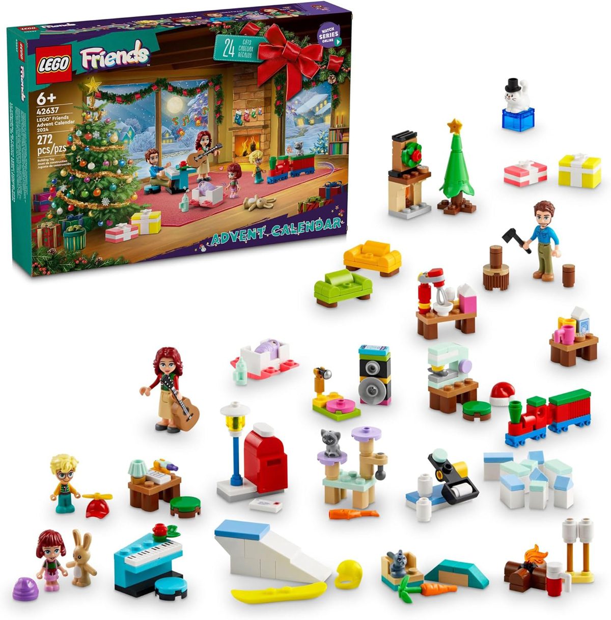 LEGO Friends Advent Calendar 2024 for Kids Christmas Advent Calendar W Mini Builds 5 Minifigures Ages 6 Kids Toys for Girls Boys Gift Ideas for Holidays 42637 LEGO Friends Advent Calendar 2024 for Kids Christmas Advent Calendar W Mini Builds 5 Minifigures Ages 6 Kids Toys for Girls Boys Gift Ideas for Holidays 42637
