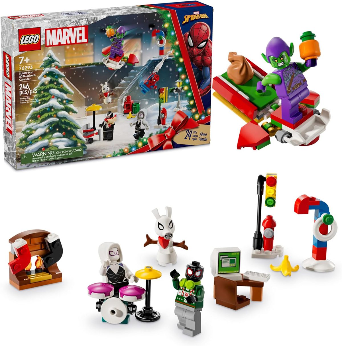 LEGO Marvel Spider Man 2024 Advent Calendar for Kids Fun Seasonal Spider Man Toy with Small Buildable Super Hero Models Marvel Holiday Countdown Gift Idea for Boys and Girls Ages 7 and Up 76293 LEGO Marvel Spider Man 2024 Advent Calendar for Kids Fun Seasonal Spider Man Toy with Small Buildable Super Hero Models Marvel Holiday Countdown Gift Idea for Boys and Girls Ages 7 and Up 76293