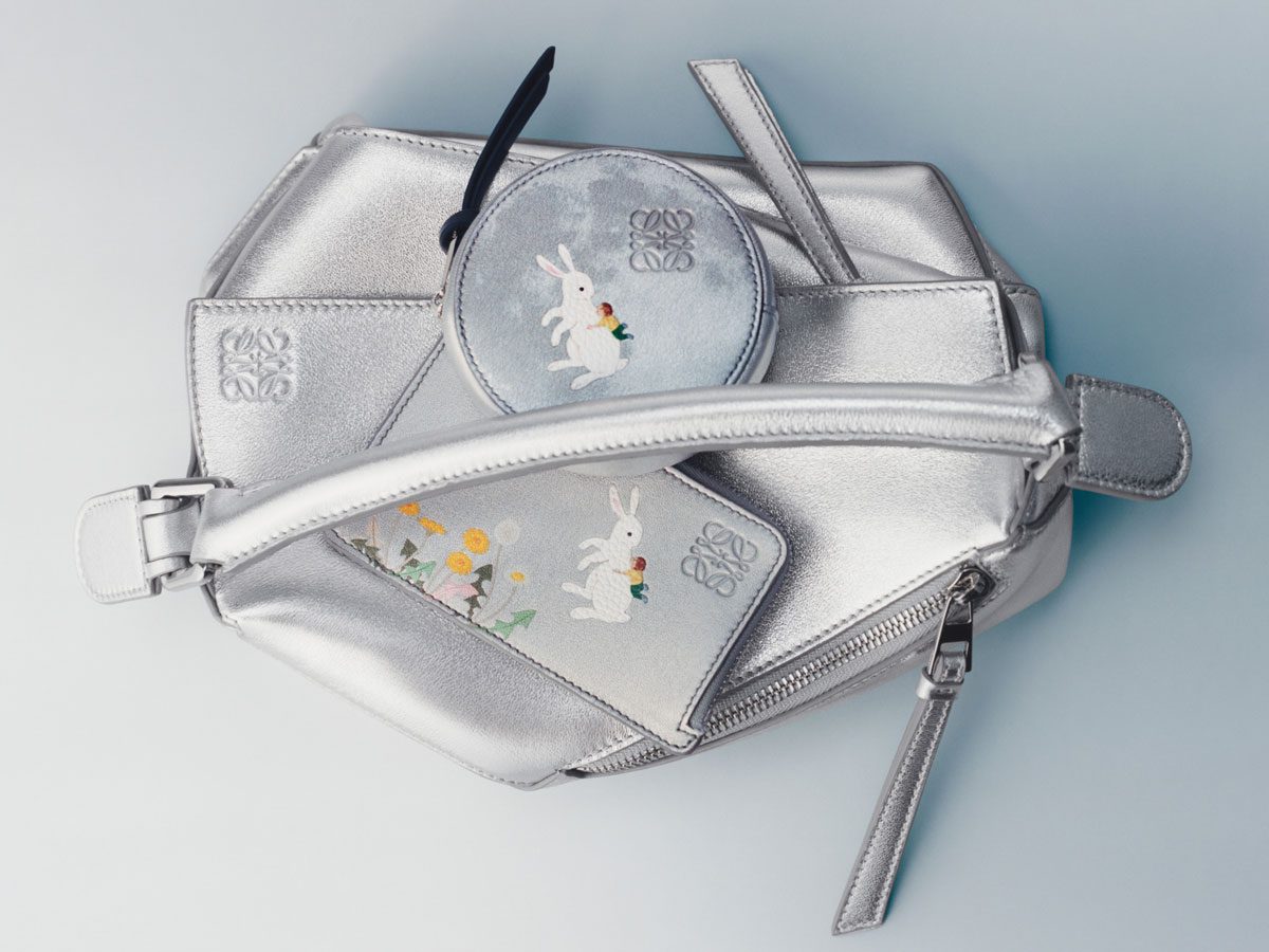 Loewe Silver Puzzle Bag Suna Fujita