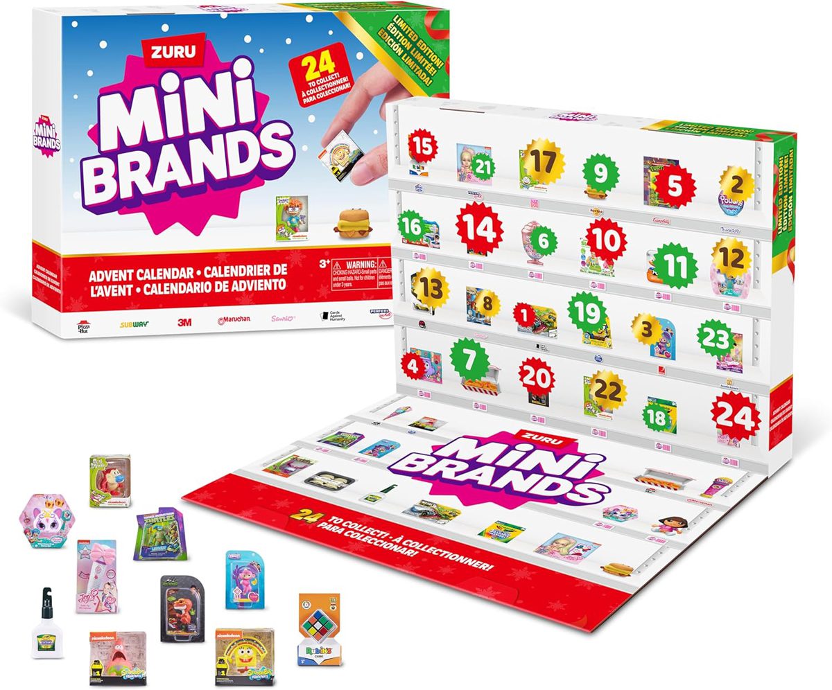 Mini Brands Advent Calendar 2024 by ZURU Mini Brands Limited Edition Advent Calendar Includes Mini Brands Mini Toys Foodie Mini Brands Mystery Collectibles Toys Comes with 24 Minis Mini Brands Advent Calendar 2024 by ZURU Mini Brands Limited Edition Advent Calendar Includes Mini Brands Mini Toys Foodie Mini Brands Mystery Collectibles Toys Comes with 24 Minis