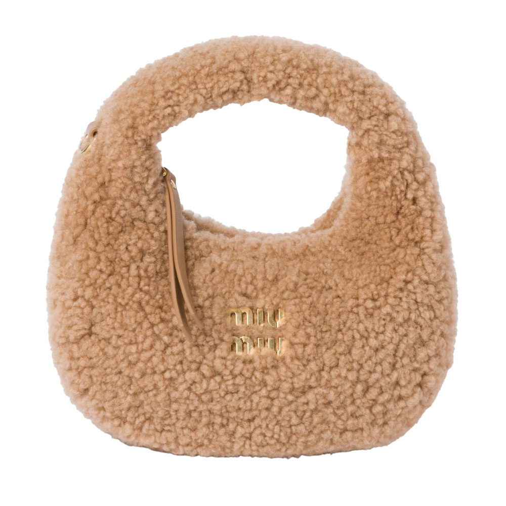 Miu Miu Shearling Wander Hobo Bag