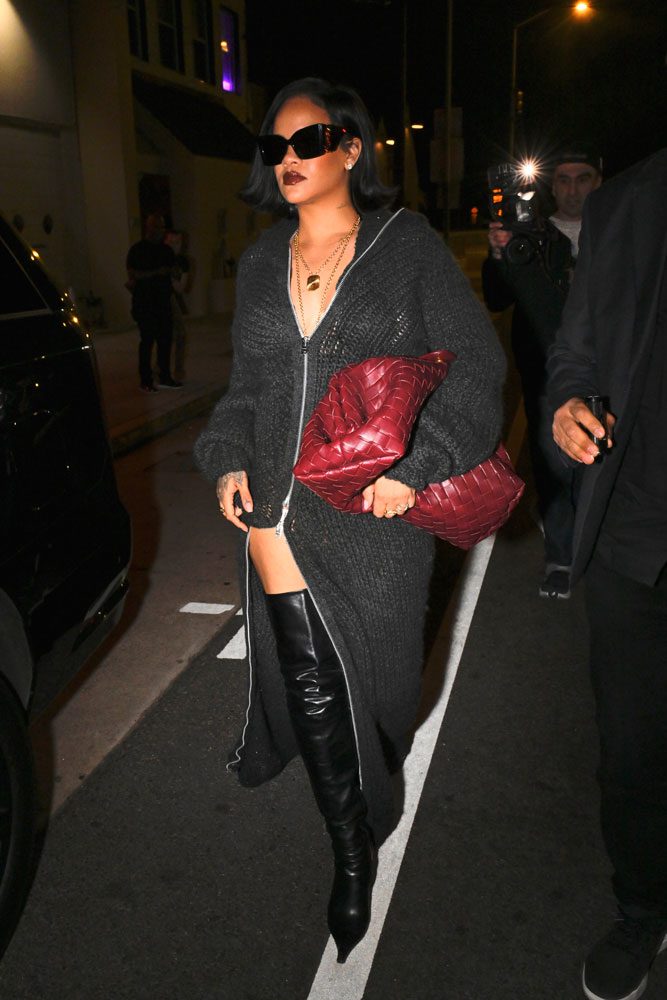 Rihanna Bottega Maxi Lauren Bag