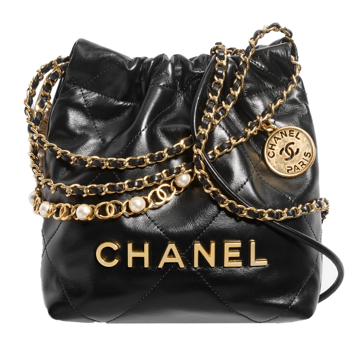 chanel chanel 22 bag in black shiny leather and metal as3980 b17401 94305 HD 1 chanel chanel 22 bag in black shiny leather and metal as3980 b17401 94305 HD 1