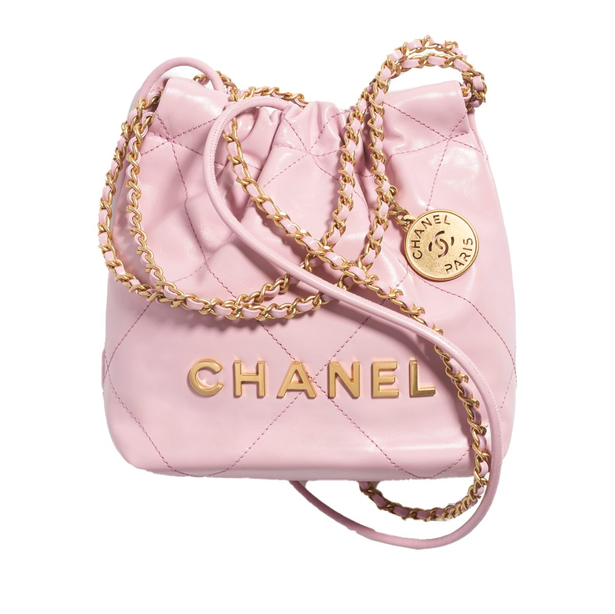 chanel chanel 22 in pink shiny leather and metal as3980 b08037 ny558 HD chanel chanel 22 in pink shiny leather and metal as3980 b08037 ny558 HD