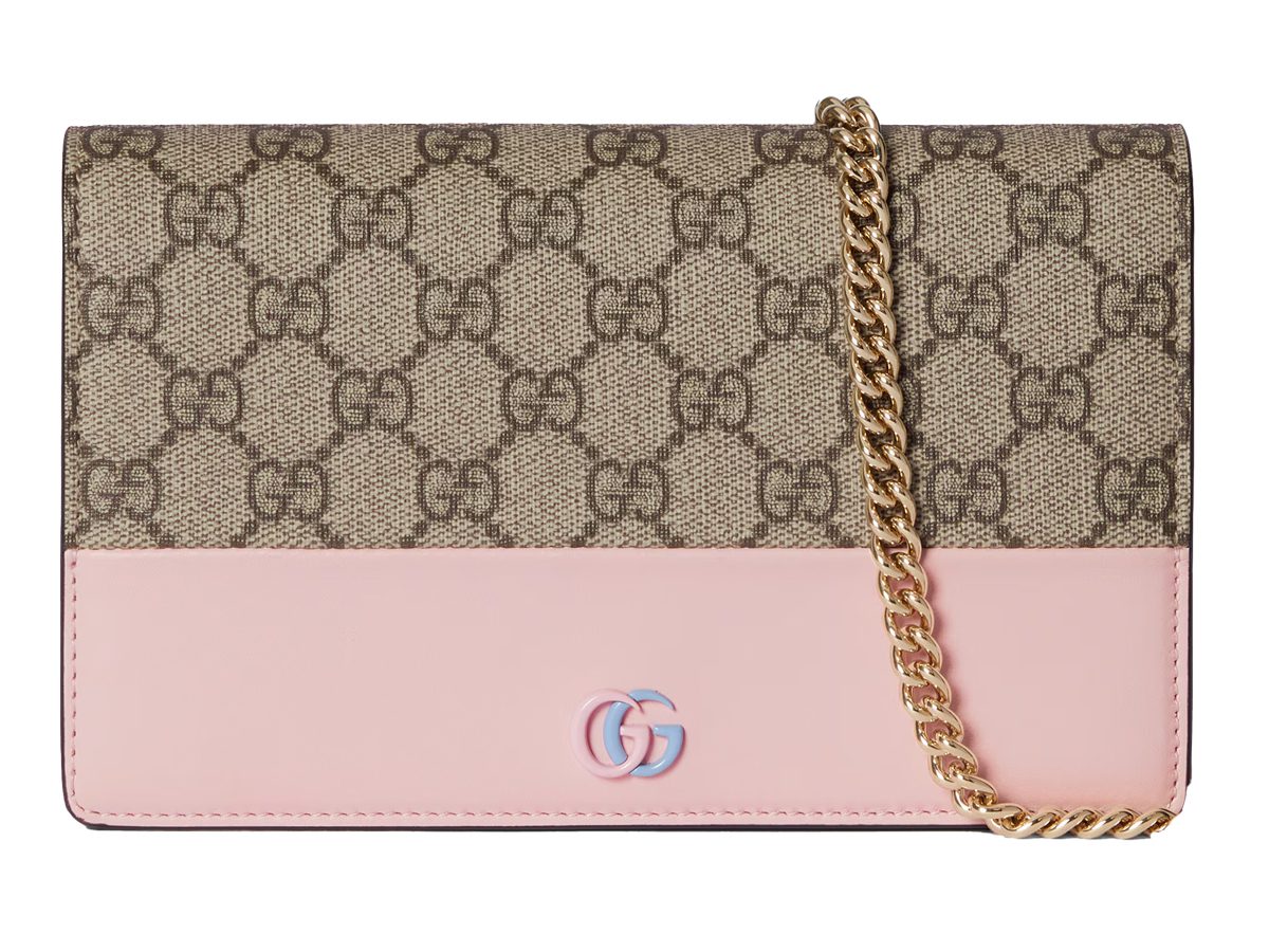 gucci GG Marmont chain wallet ebony GG Supreme canvas gucci GG Marmont chain wallet ebony GG Supreme canvas