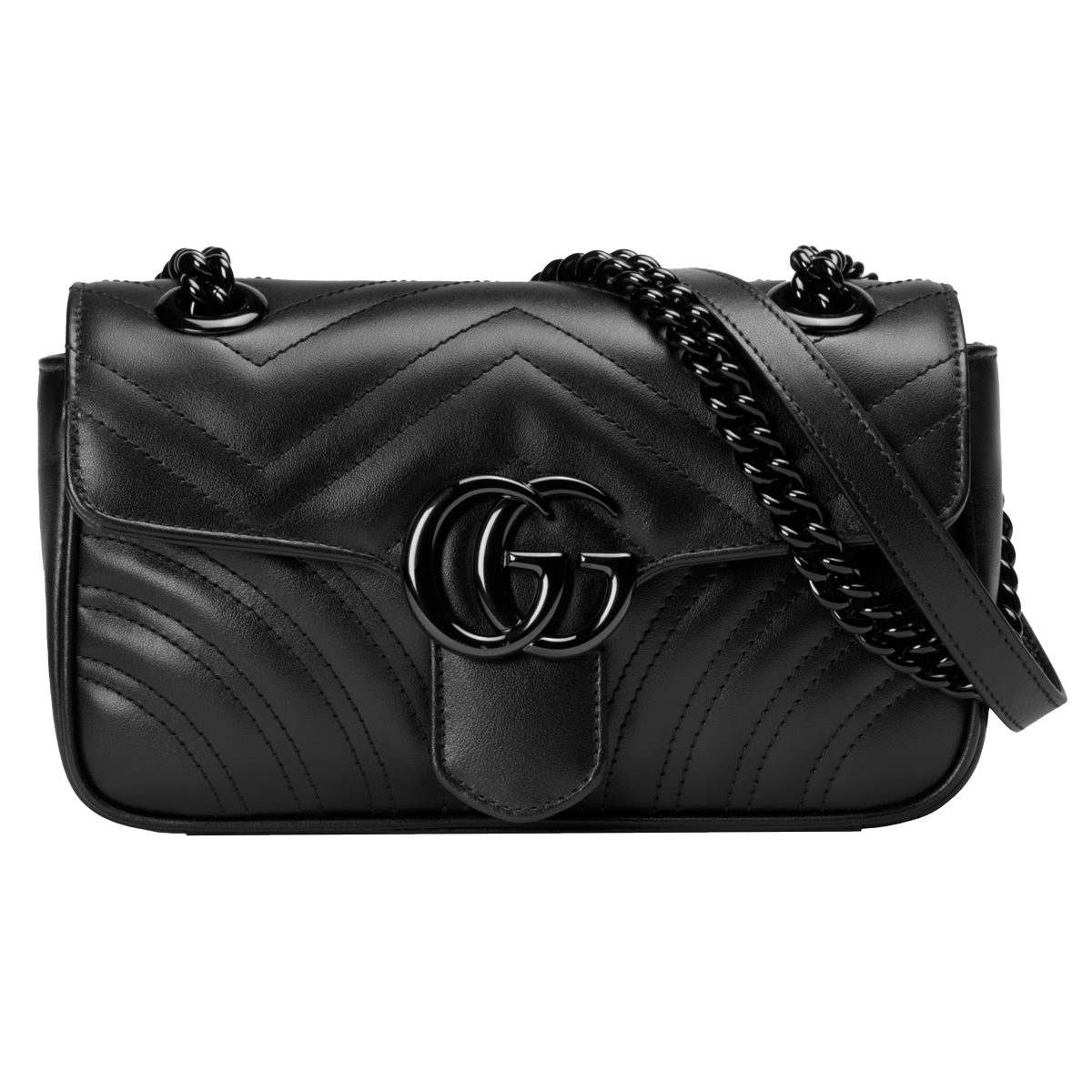 gucci GG Marmont mini shoulder bag black leather