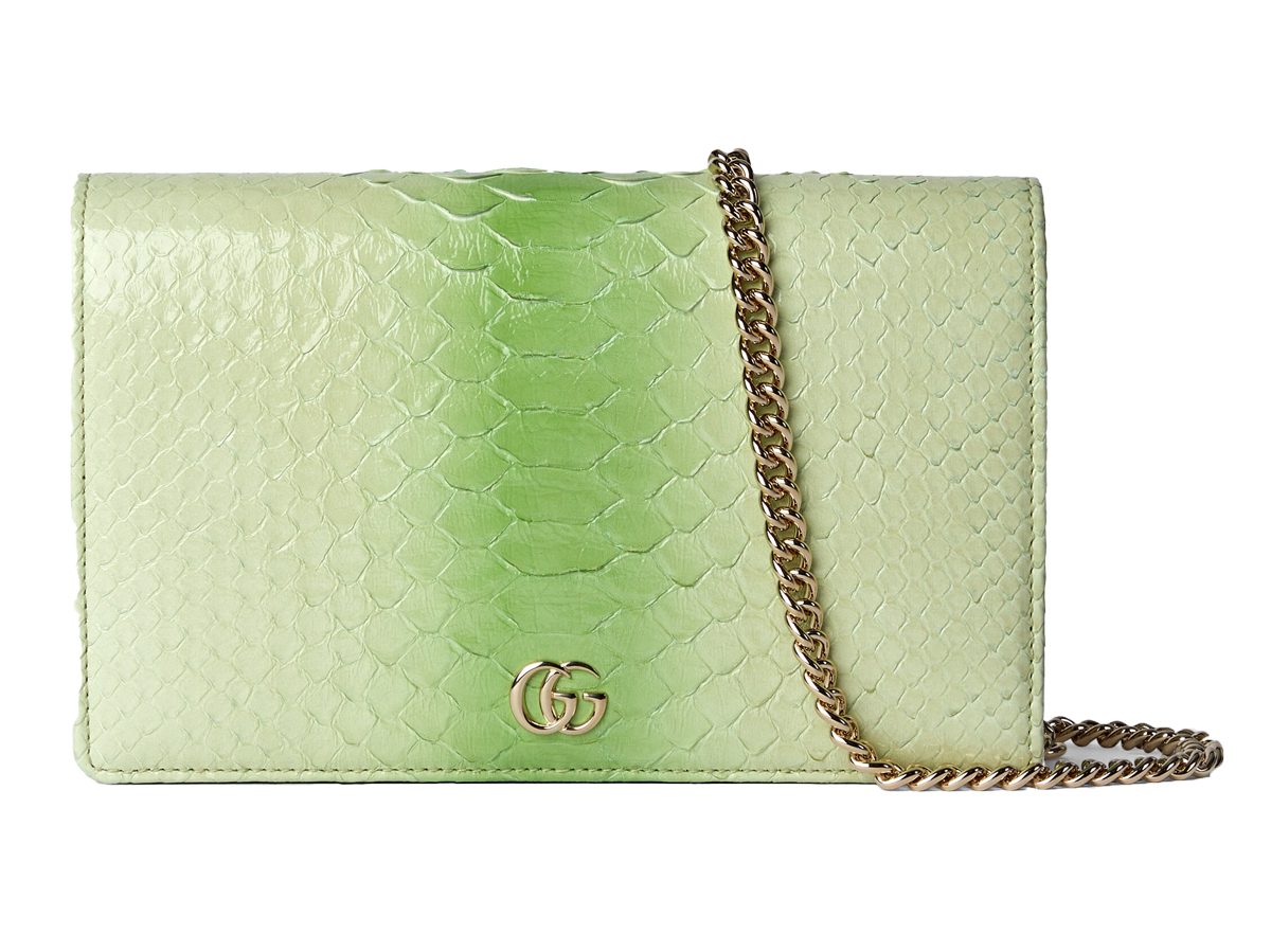 gucci GG Marmont python chain wallet 2