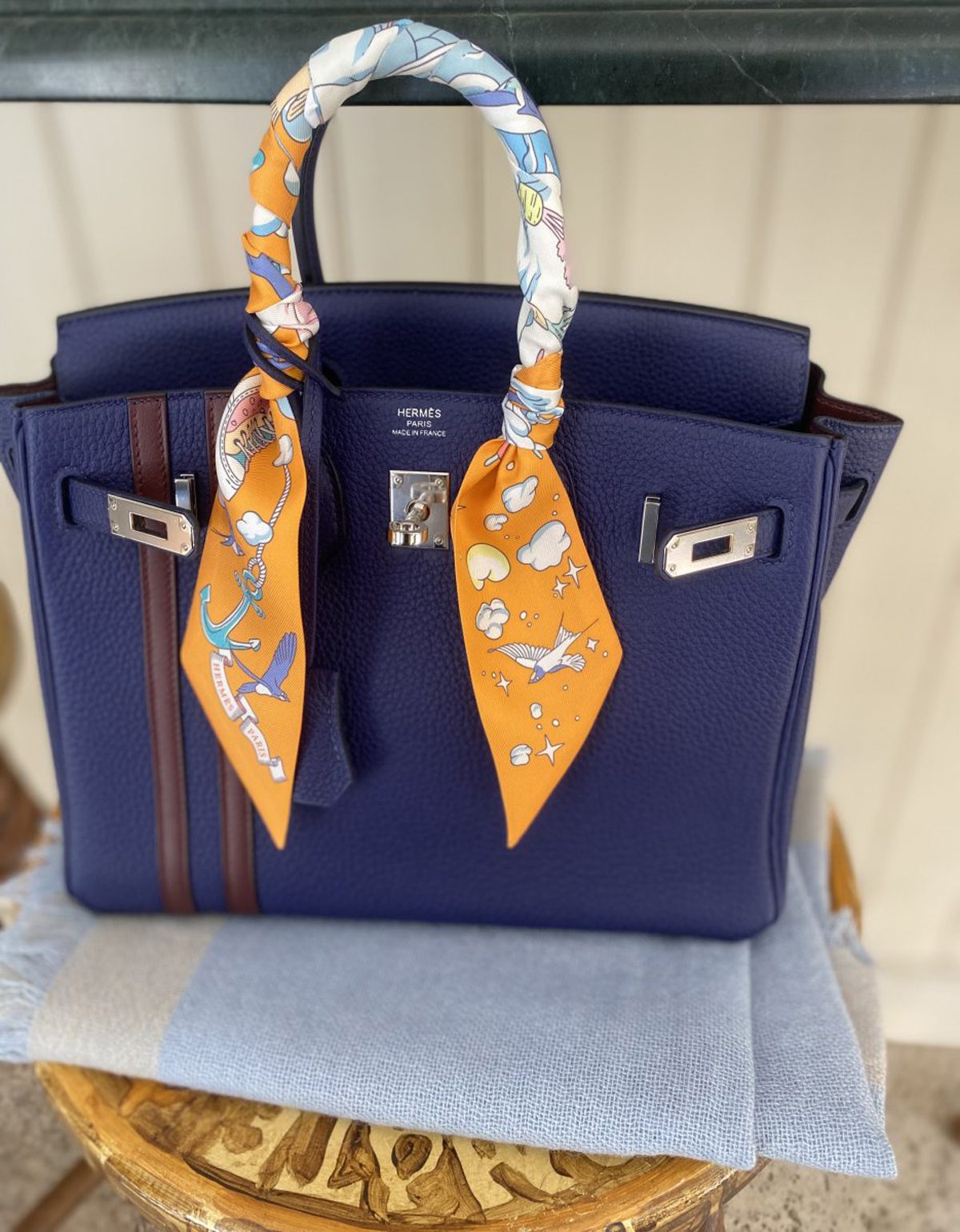 hermes Birkin a Togo Swift officer 25 Bleu Encre Bordeaux hermes Birkin a Togo Swift officer 25 Bleu Encre Bordeaux