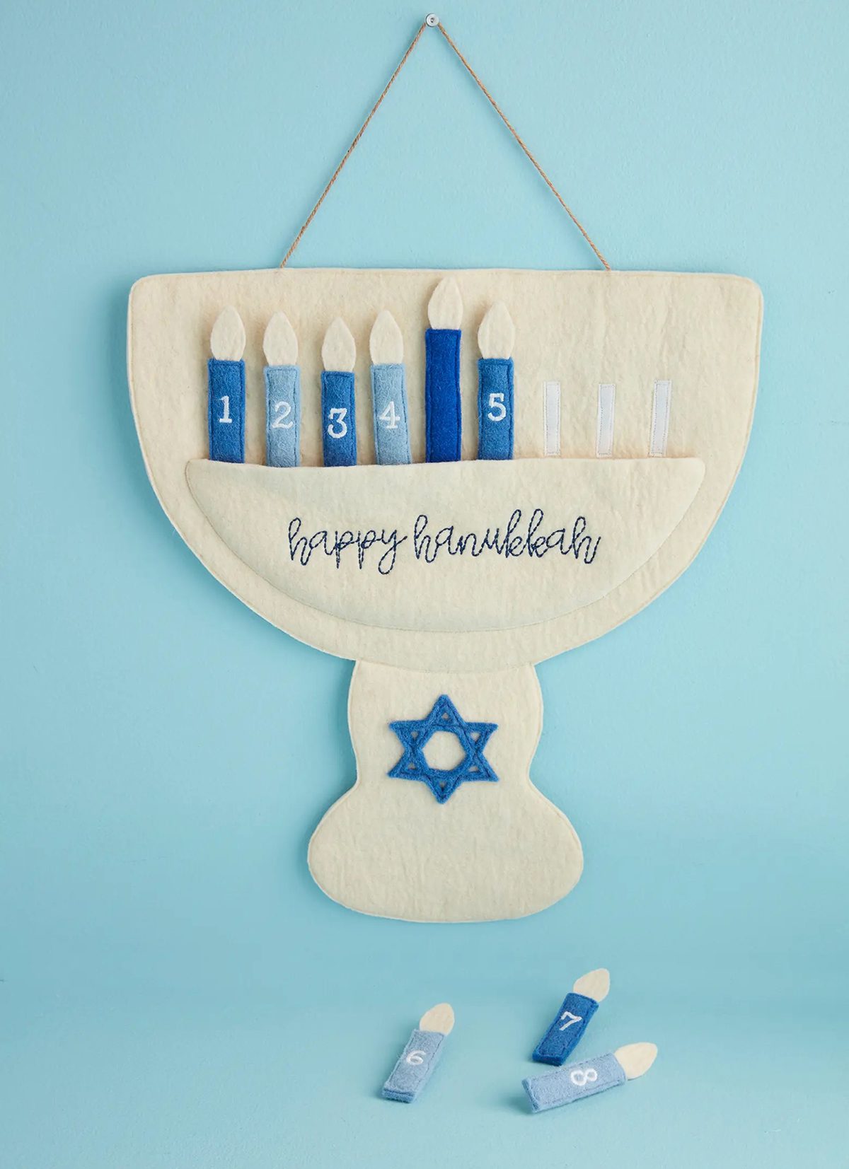 mud pie Menorah Hanukkah Countdown Wall Hanging mud pie Menorah Hanukkah Countdown Wall Hanging
