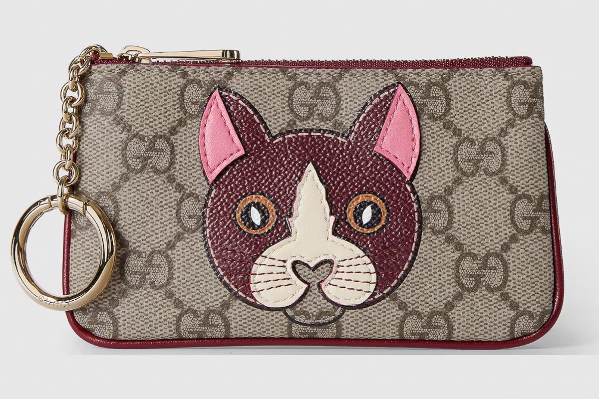 20241203 Gucci GG key case with cat detail 20241203 Gucci GG key case with cat detail