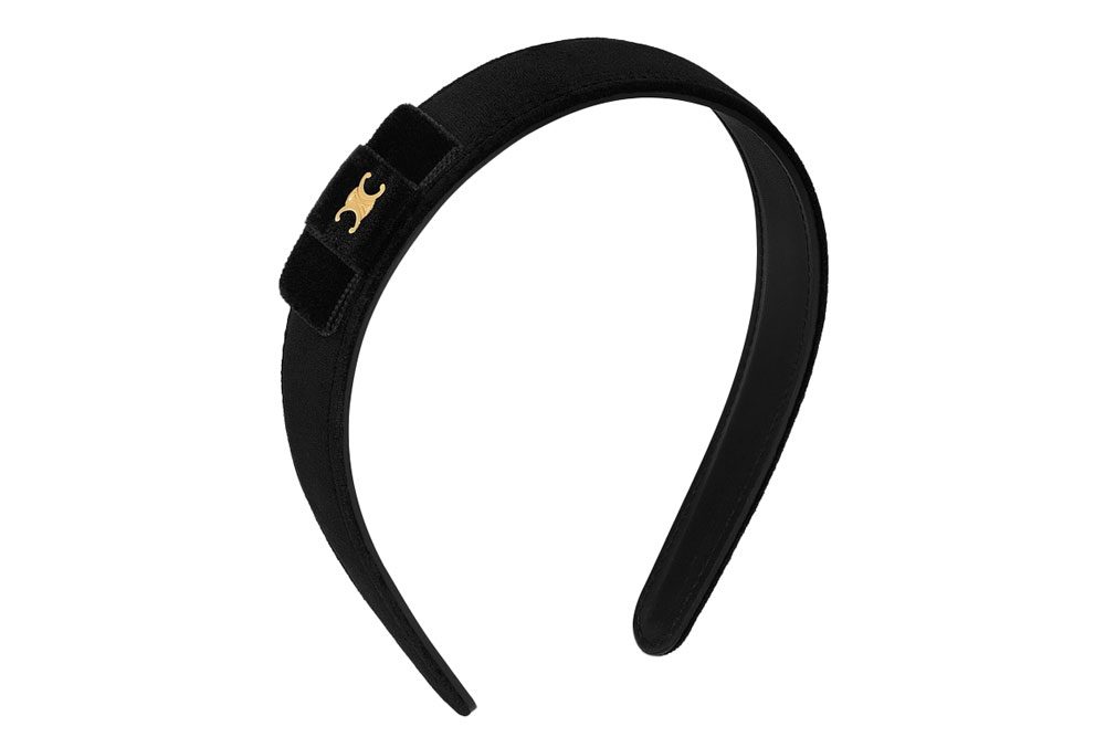 Celine Triomphe Velvet Headband Celine Triomphe Velvet Headband