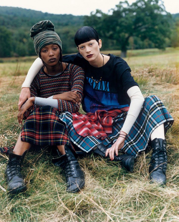 Naomi Campbell and Kristen McMenamyPhotographed by Steven Meisel Vogue December 1992 Naomi Campbell and Kristen McMenamyPhotographed by Steven Meisel Vogue December 1992