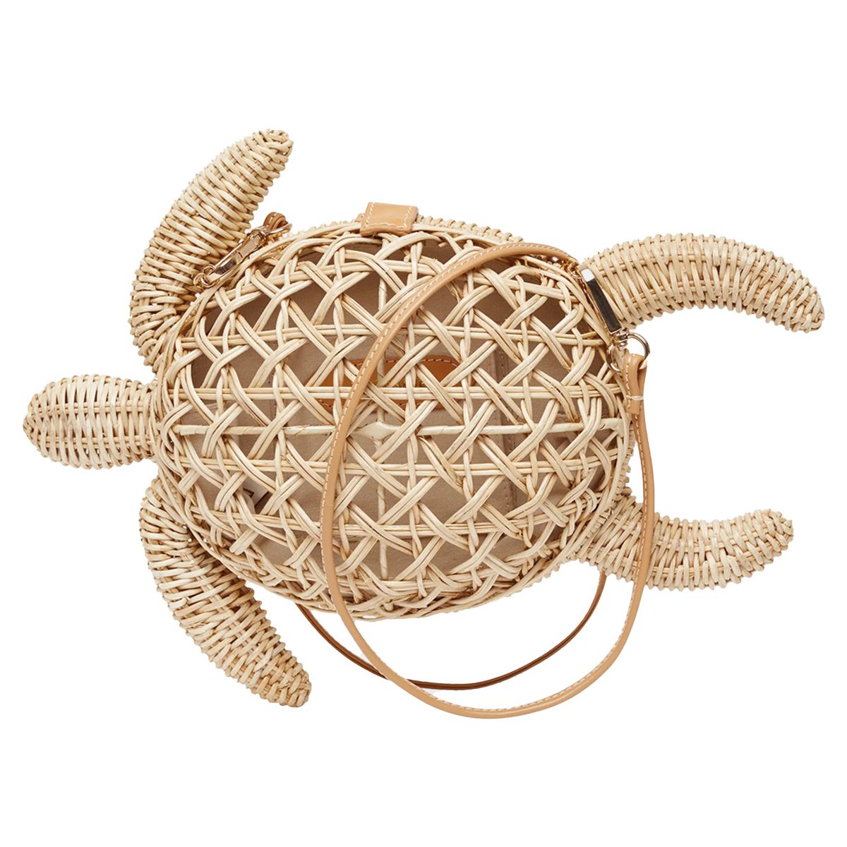 POOLSIDE The Tortoise Rattan Clutch Bag