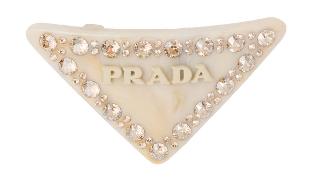 Prada Enamel and Crystal Hair Clip Prada Enamel and Crystal Hair Clip