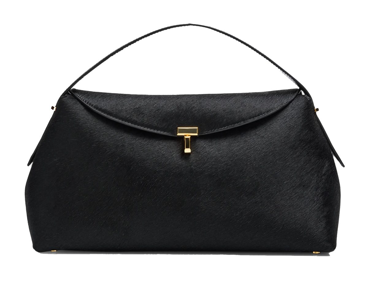 Toteme T Lock Horsehair Top Handle Bag