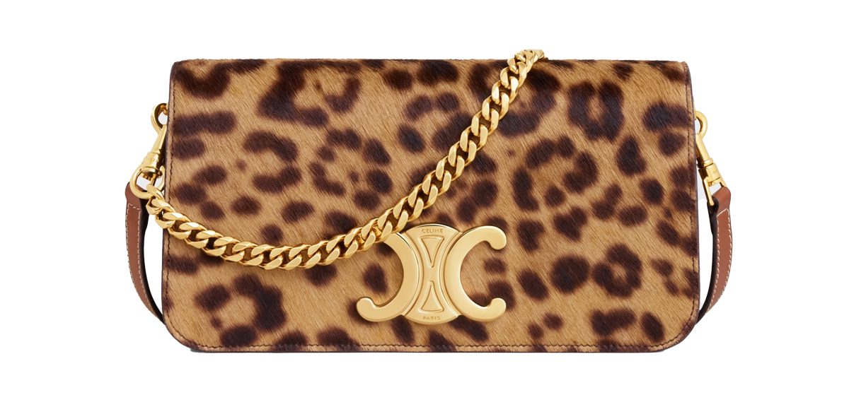celine MULTIPOCHETTE in PONY CALFSKIN WITH LEOPARD PRINT