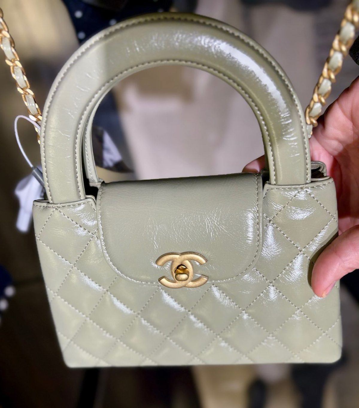 chanel 25C Nano bag in Sage Green 1