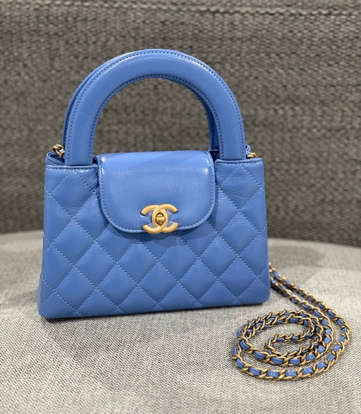 chanel blue Kelly shoppe