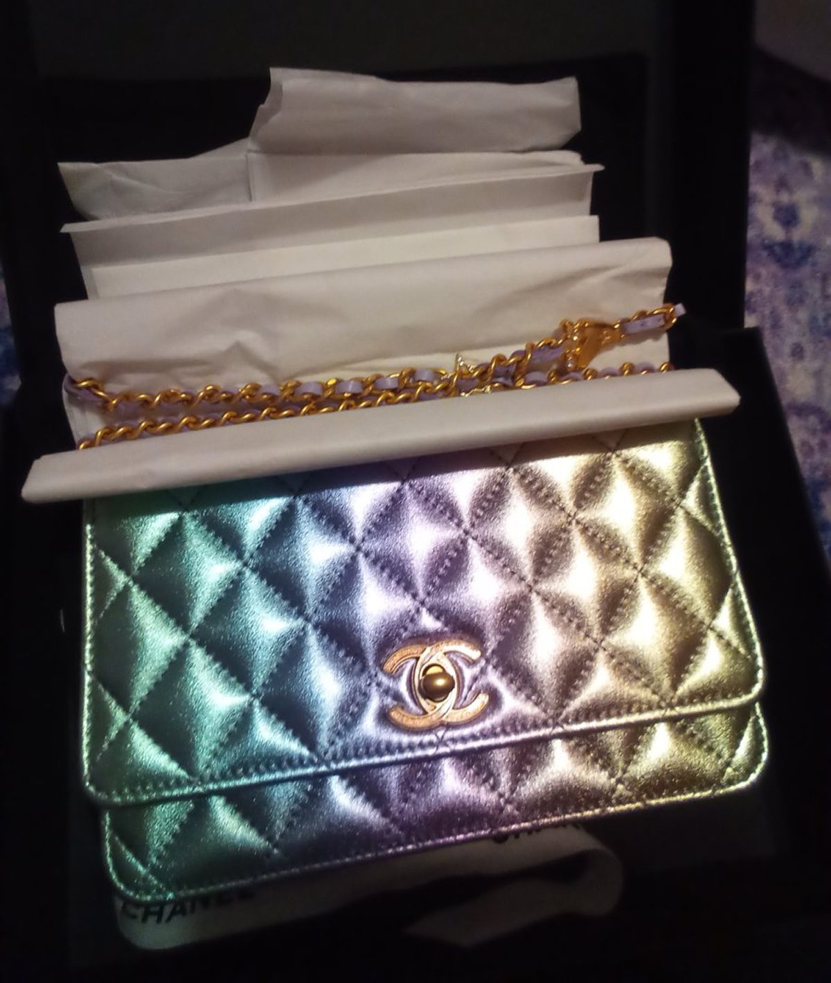 chanel iridescent rainbow WOC