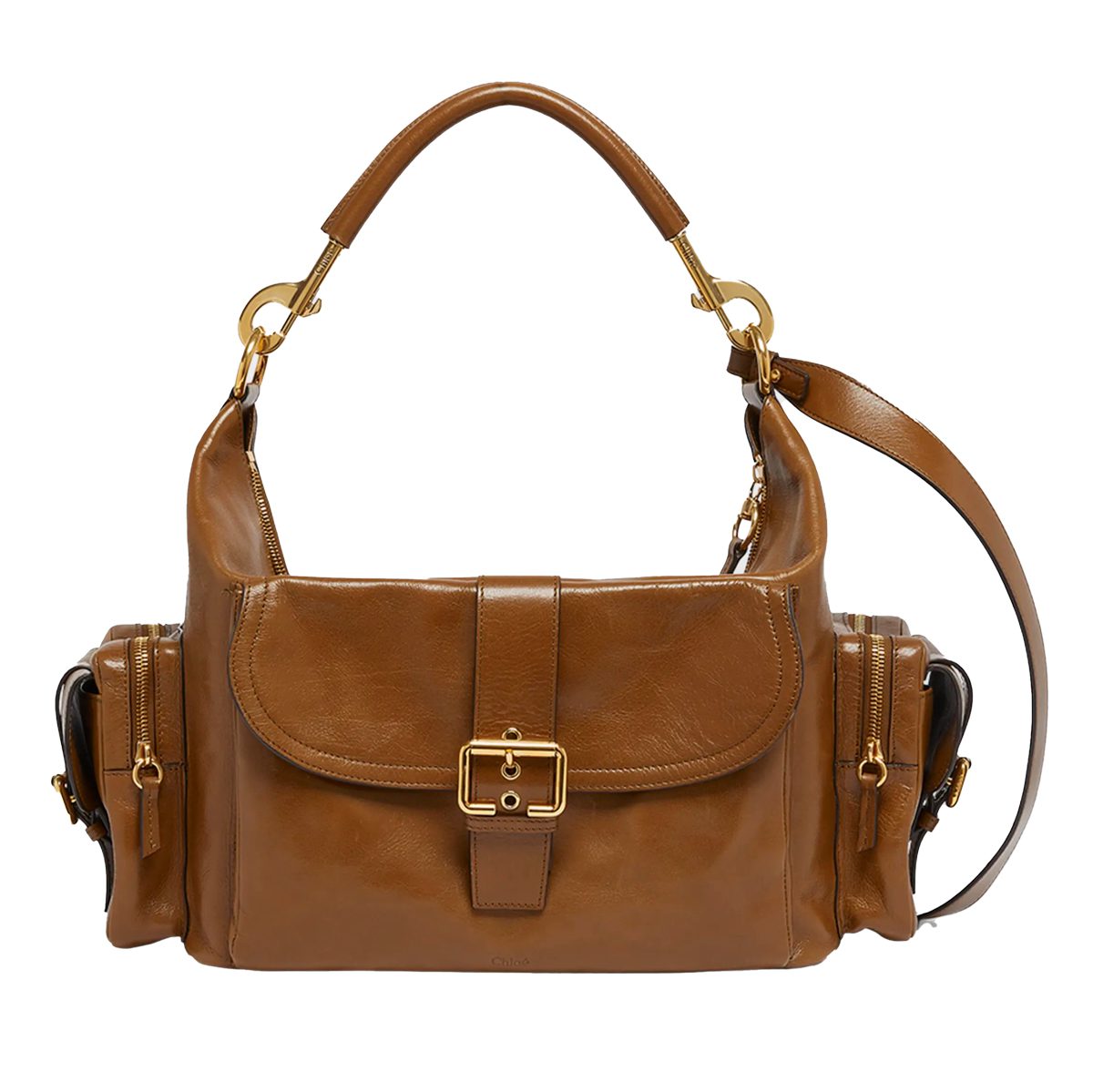 chloe Camera Bag Large in Natural Shiny Calfskin