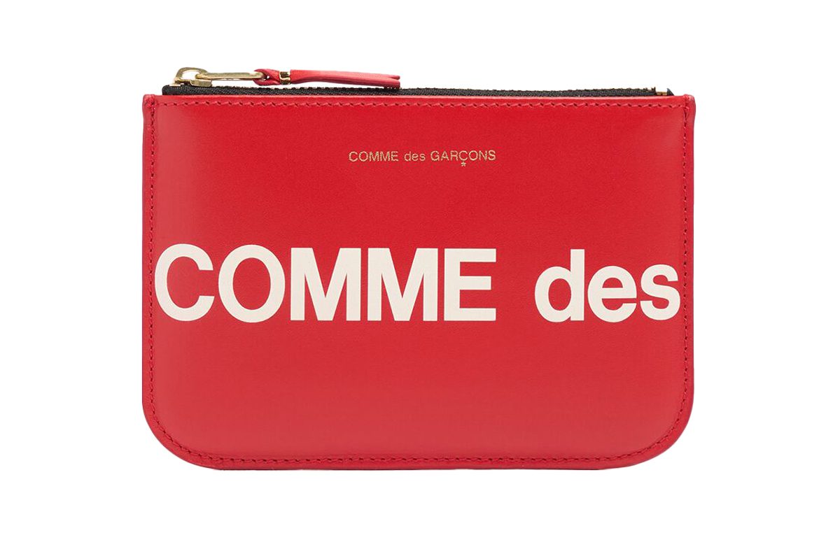 comme des garcons Huge logo leather wallet