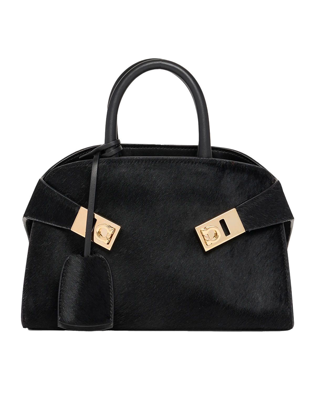 ferragamo Hug Horsehair Top Handle Bag ferragamo Hug Horsehair Top Handle Bag