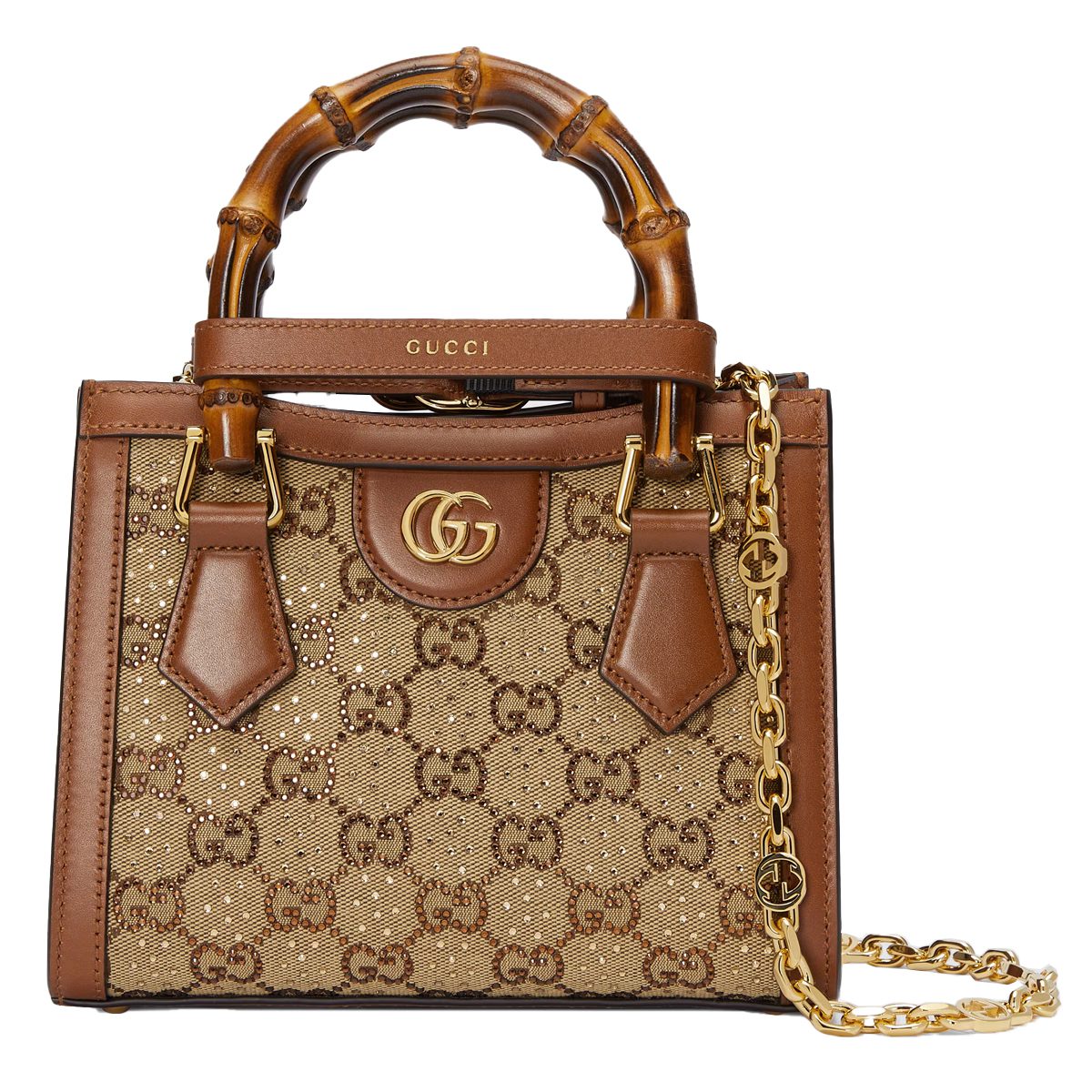 gucci Gucci Diana crystal mini tote bag