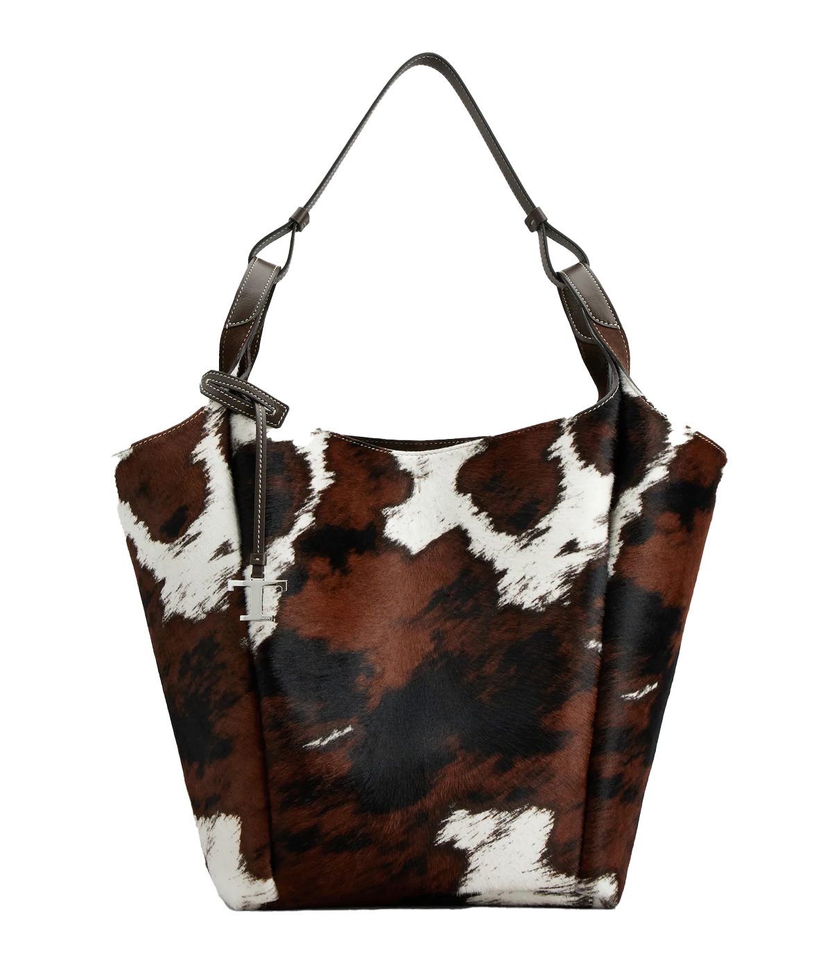 tods Medium Bucket Bag in Pony Effect Leather