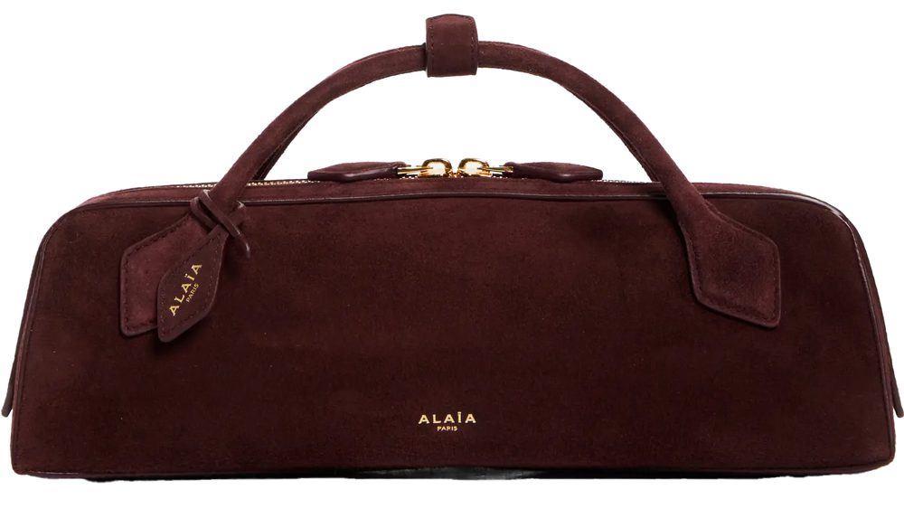 Alaia Burgundy Le Teckle Clutc