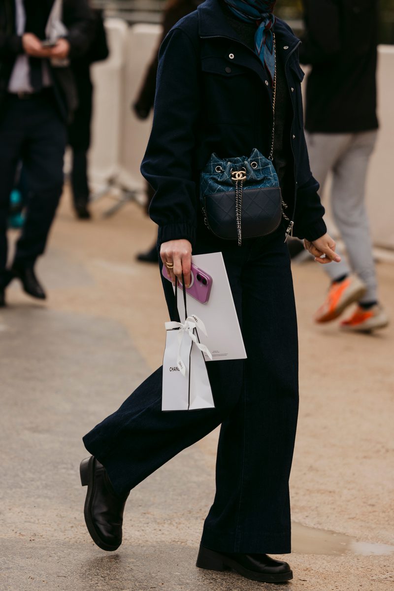 Chanel Calfskin Quilted Small Gabrielle Bucket