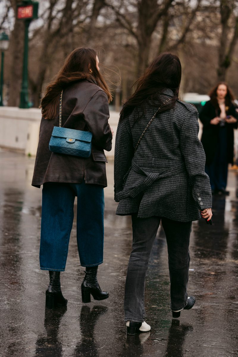 Chanel Rectangle Flap Bag Blue Denim