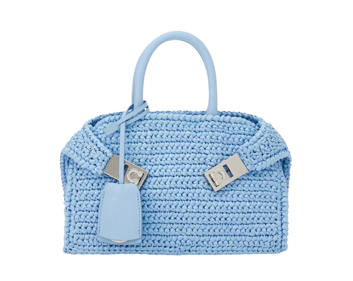 Ferragamo Hug handbag XS in sky blue