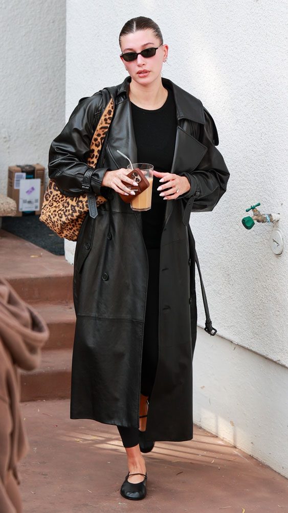 Hailey Bieber Saint Laurent Bea Bag Leopard