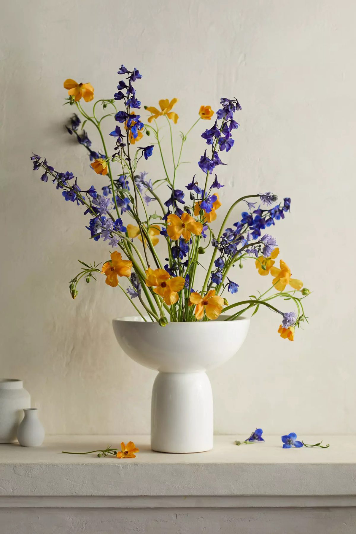 anthropologie Footed Vase with Flower Frog