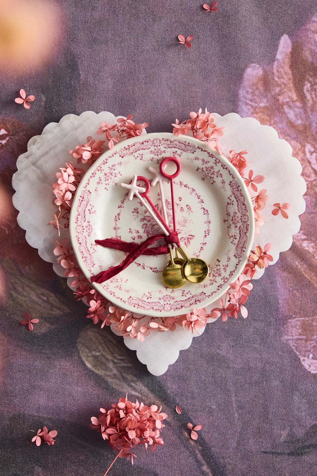 anthropologie Pink Onyx Heart Serving Board