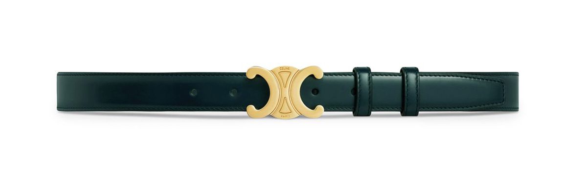 【関税&送料込】Celine Triomphe Reversible Belt MEDIUM 25MM REVERSIBLE FRAMED TRIOMPHE BELT in TAURILLON