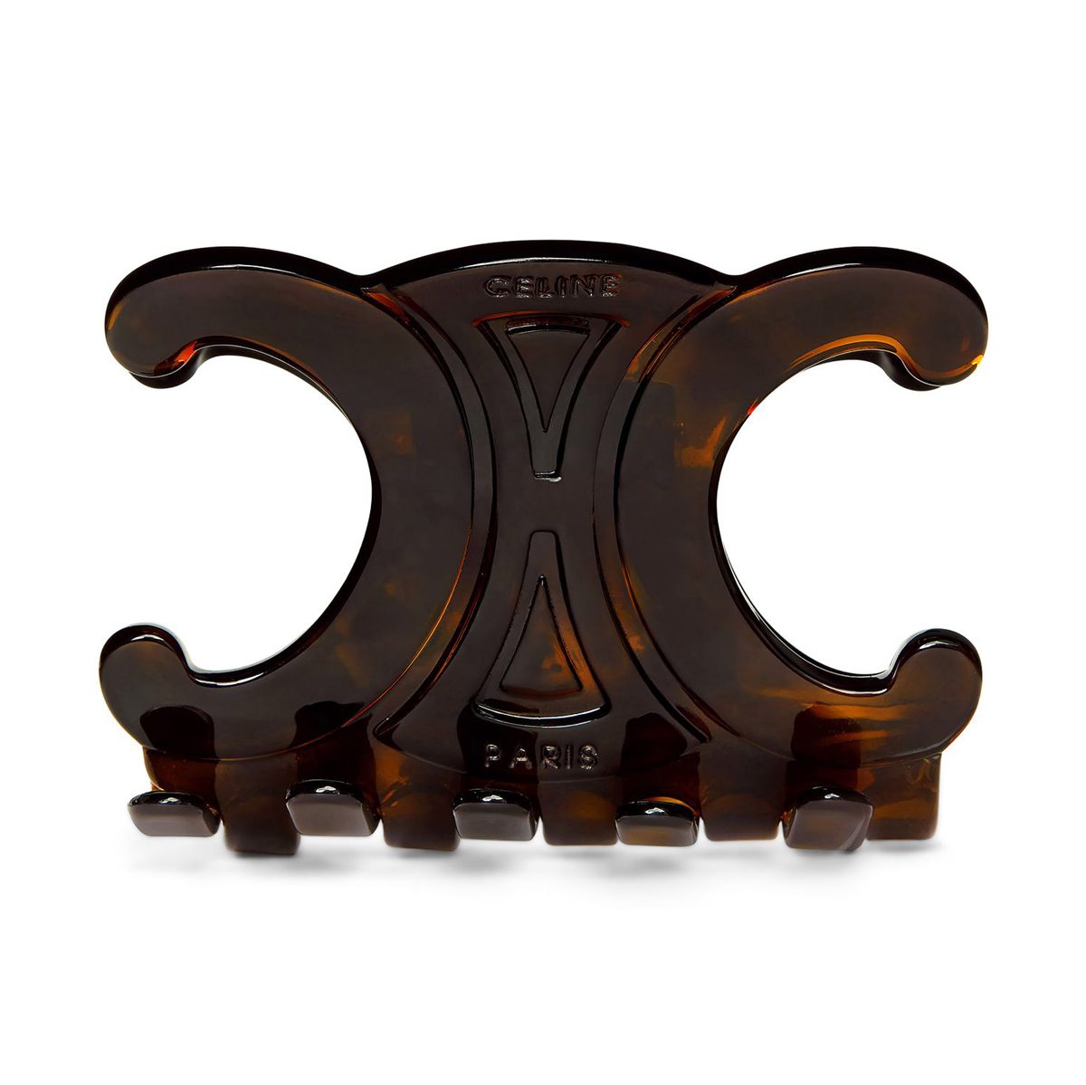 celine Triomphe large hair claw in acetate