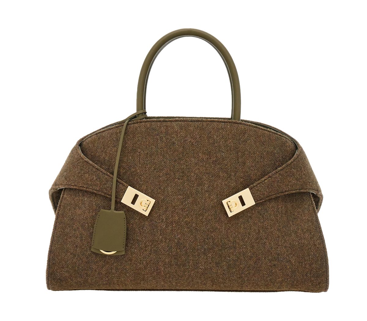 ferragamo Hug handbag L olive green