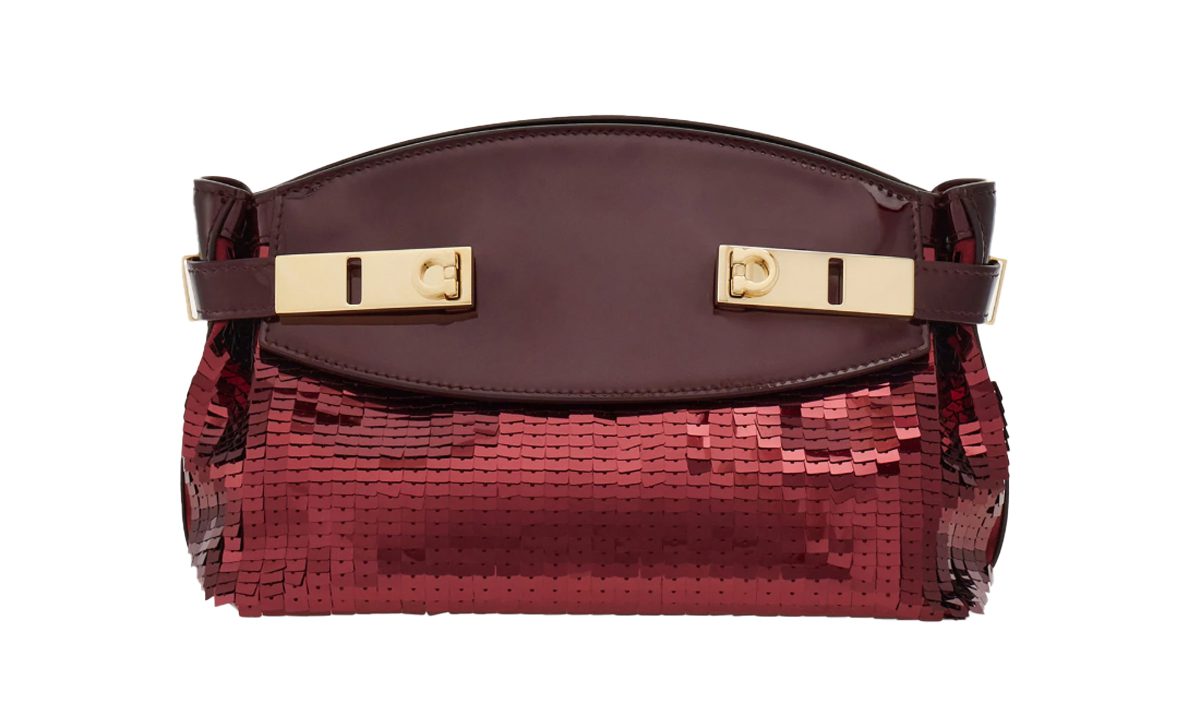 ferragamo Hug soft crossbody bag XS burgundy