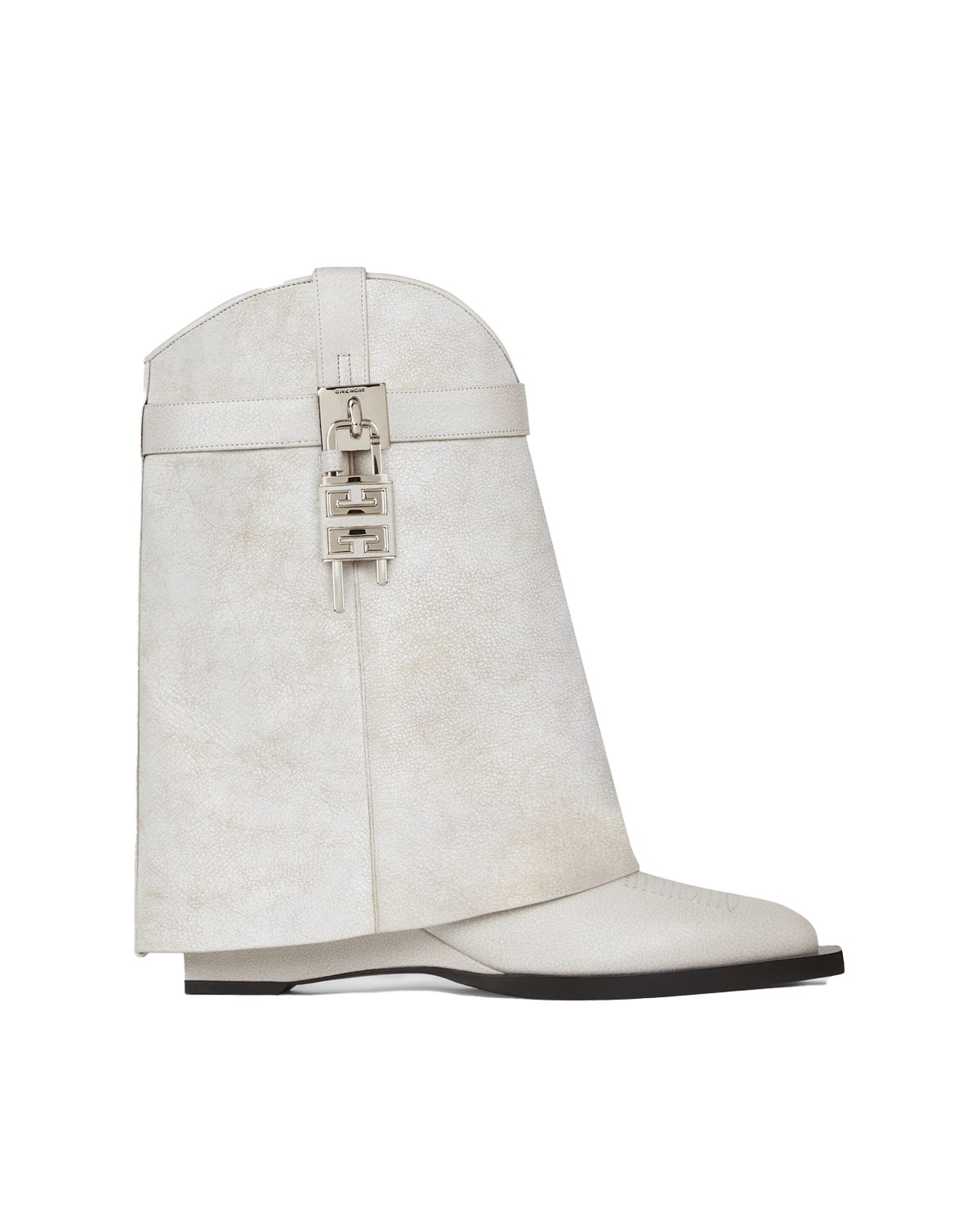 givenchy Shark Lock Cowboy ankle boots in aged leather givenchy Shark Lock Cowboy ankle boots in aged leather