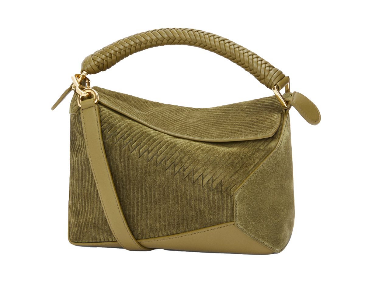 loewe Small Puzzle bag in suede loewe Small Puzzle bag in suede