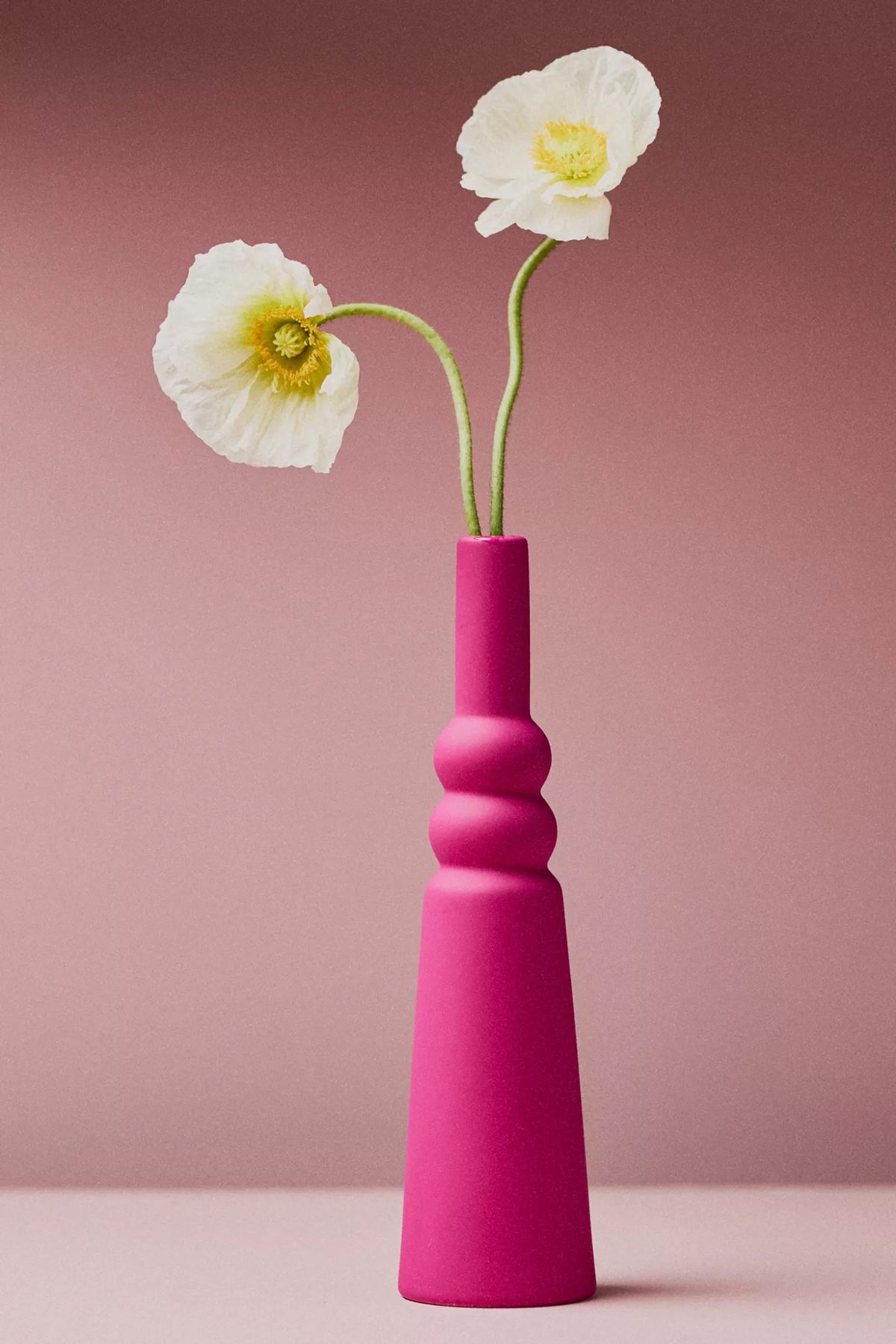 nthropologie Matte Pink Stoneware Vase