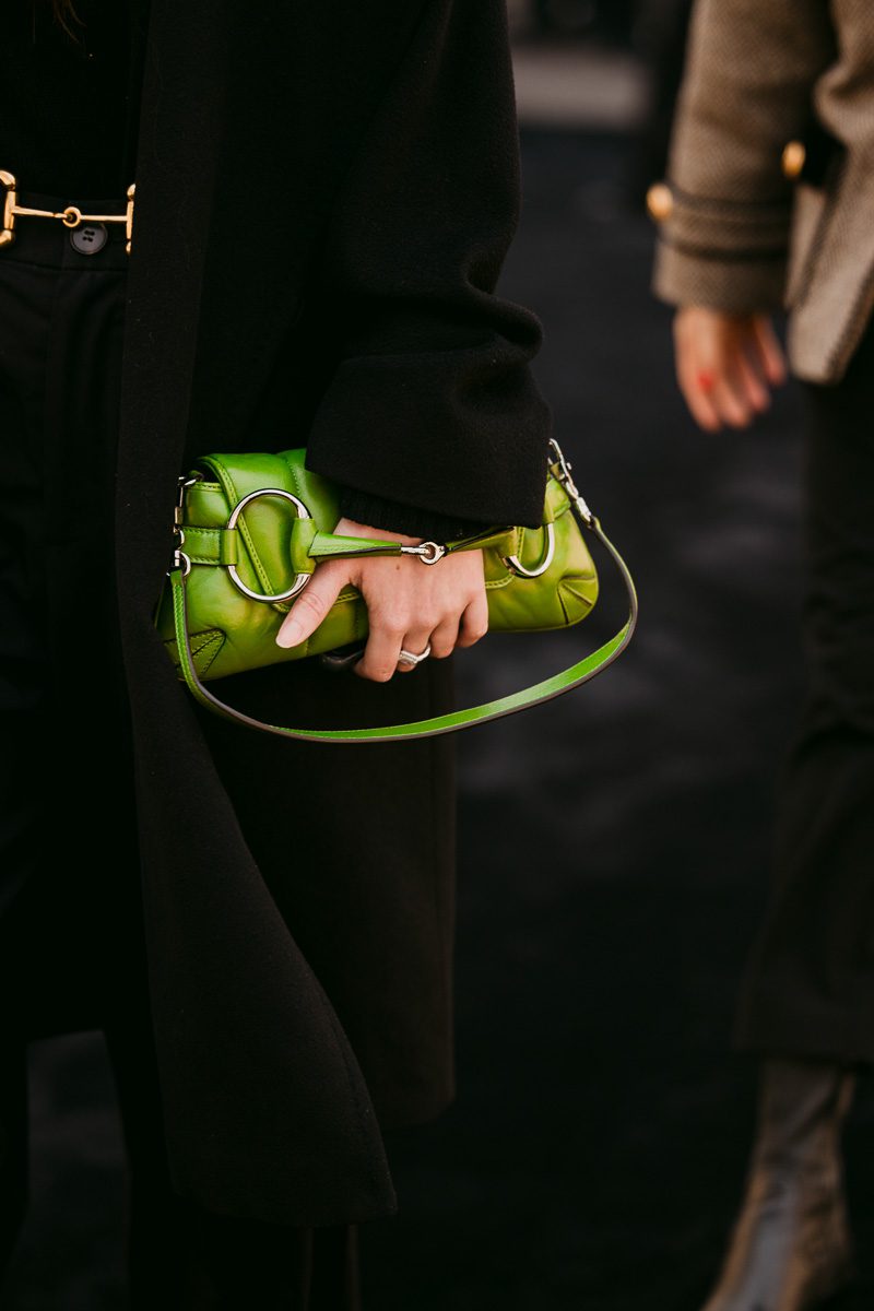 gucci leather horsebit green