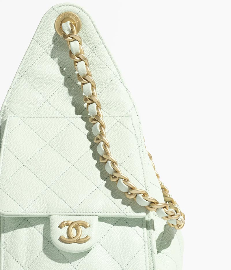 Chanel 25 in Light Green Calfskin