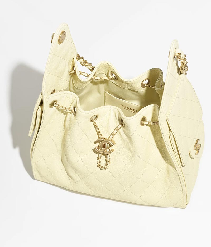 Chanel 25 in Light Yellow Calfskin