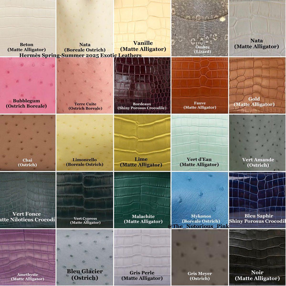 Hermes Spring Summer 2025 Exotic Colors