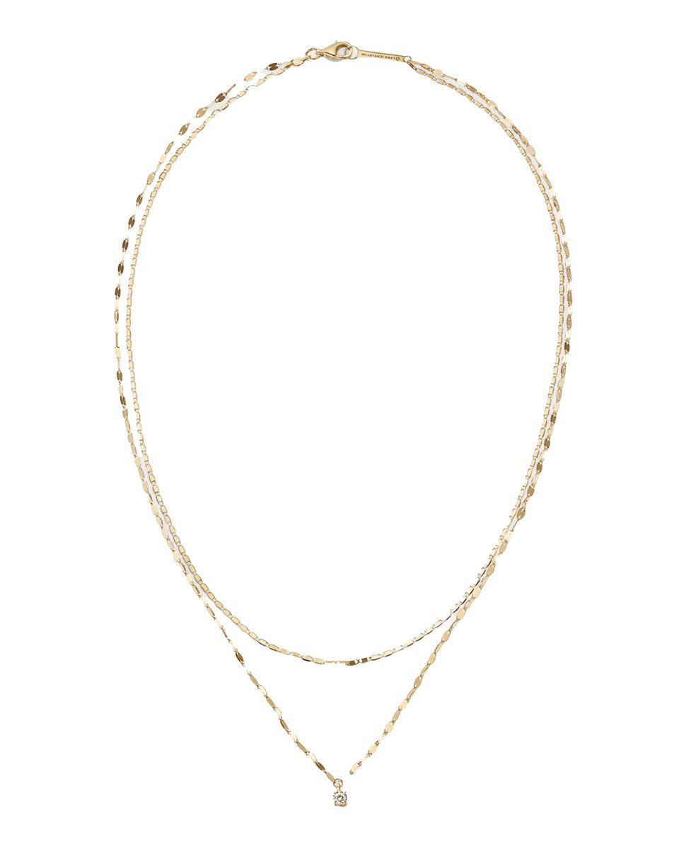 LANA Solo Double Strand Necklace with Diamond 1