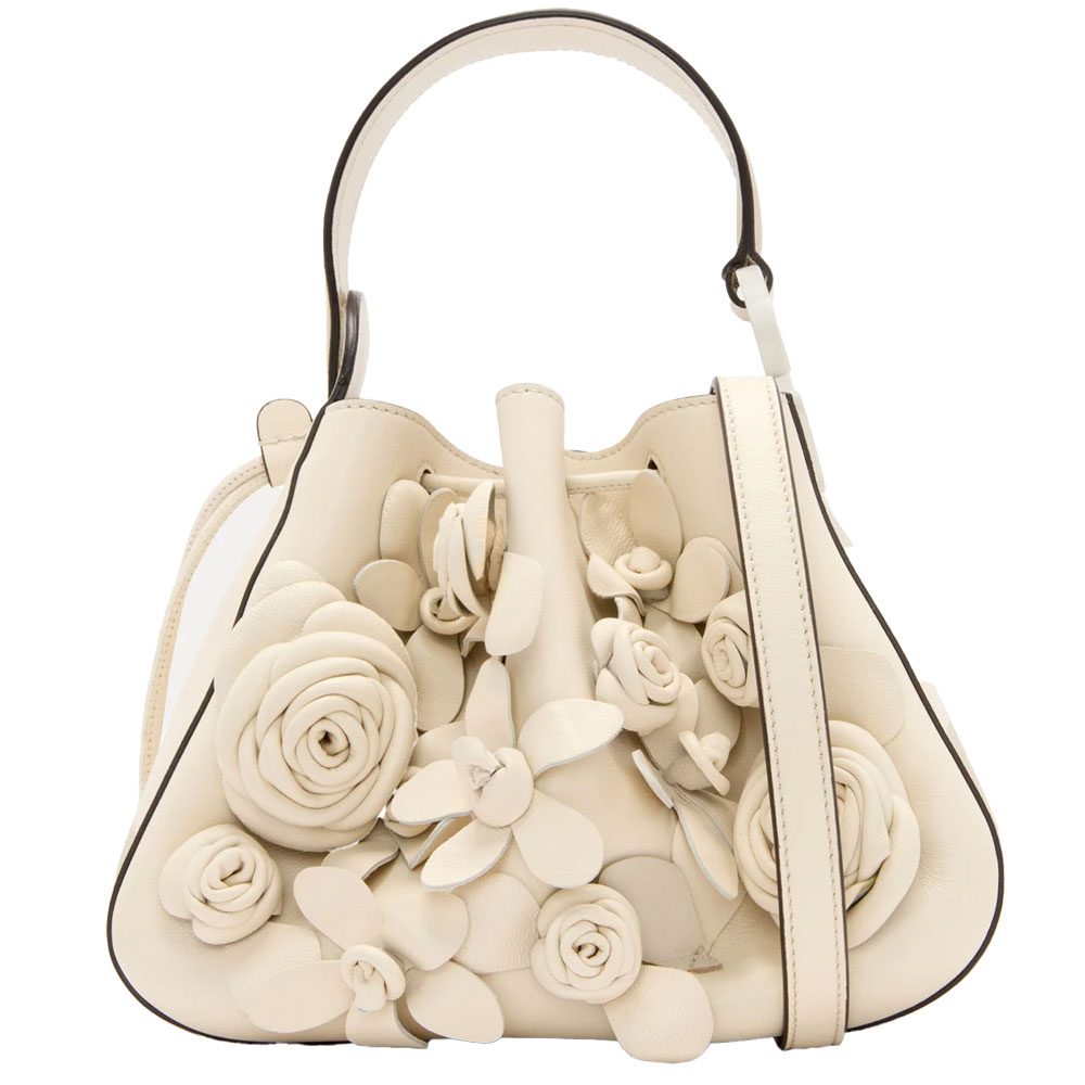 Oscar De La Renta Floral Applique Bag